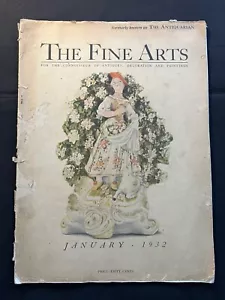1932 Fine Arts Magazine Antiques Paintings Prints Furniture Drawings History - Foto 1 di 9