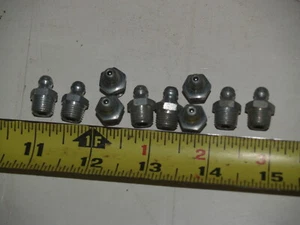 NOS-3/8" Thread Type Straight Grease Fitting 10 pieces- Ball on top - Bild 1 von 2