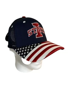 Iowa State University Hat American Flag Design Snapback Trucker Cap Patriotic - Picture 1 of 6