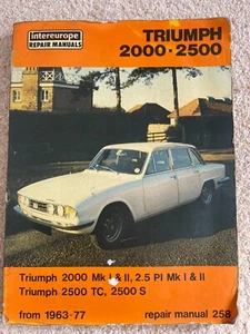 Triumph 2000 & 2500 Intereurope Repair Manual 258 1963-77 - Picture 1 of 5