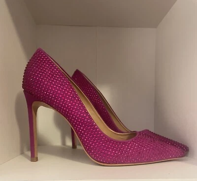 Schutz Lou Crystal Suede Pump - Bright Violet - Size 8M - Image 1 of 3