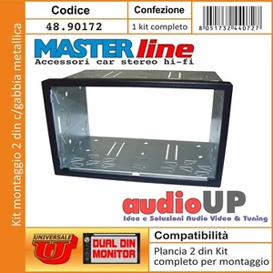 Dashboard Metallic Radio 2 din Cage Adapter Support Universal Two din - Picture 1 of 2