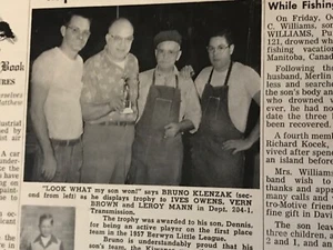 LaGrange Illinois 1957 Streamliner General Motors employee photo newspaper - Picture 1 of 9