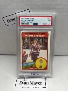 1984 1984-85 O-Pee-Chee #374 Wayne Gretzky Hart Trophy PSA 7 Oilers - Picture 1 of 2