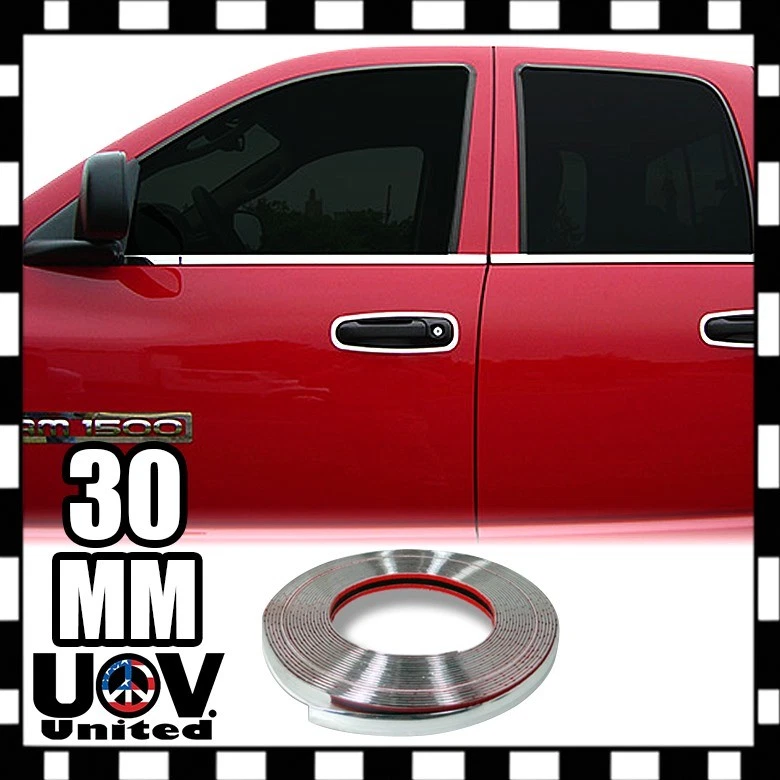 For Truck Molding Trim Exterior Guard Lower Window Side Door Strip Roof 30mm 3m - Изображение 1 из 1