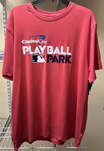 New Era MLB Capital One Play Ball Park Red Men's Unisex T-Shirt Size X-Large New - Picture 1 of 13