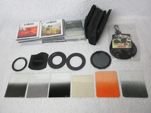 Set of Cokin Filters etc x11 Pieces, Plus Large Soft Case & Several Hard Cases - Picture 1 of 19