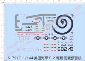 1/144 U.S Navy E-2 Hawkeye Airborne Early Warning Model Water Slide Decal - Bild 1 von 1