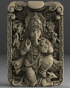 Modelo 3D STL The God Ganesha para enrutador CNC impresora 3D grabador talla aspire - Imagen 1 de 2
