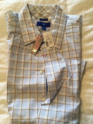 Men’s Warehouse Egara Plaid Button Down Dress Shirt XXL Original Retail $95 - Image 1 of 4