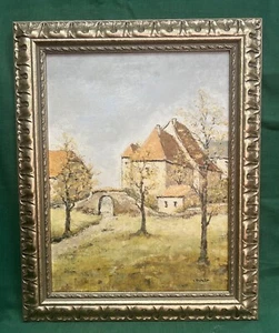 Large Vintage Oil Painting Louis Peyrat 12” x 16” - Picture 1 of 3