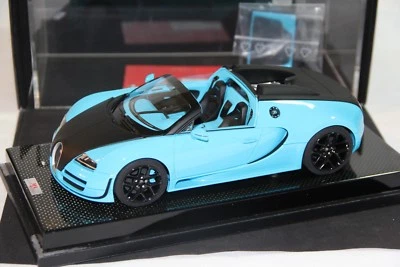 MR Bugatti Grand Sport Veyron Vitesse azul bebé sobre base de carbono, limitado 15 piezas 1/18 Foto 1 de 4