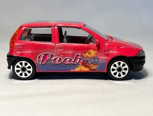 Disney Winnie the Pooh Pink Fiat Punto Die-Cast Metal Car by Burago - Picture 1 of 5