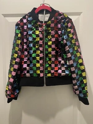 NWT Rockets of Awesome Sequined girl’s Bomber Jacket Size 7 And Matching Skirt 6 - Image 1 of 4