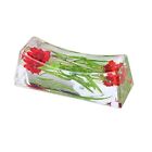 Japanese Chopstick Rest/Spoon Fork Knife Holder with Real Flower in Acrylic A...