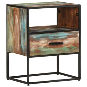 vidaXL Bed Cabinet 40x30x50 cm Solid Reclaimed Wood - Picture 1 of 11