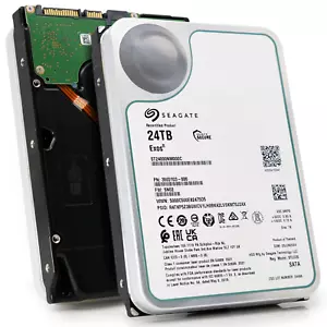 Seagate Exos 24TB SATA HDD ST24000NM000C 7.2K RPM 6Gb/s 512e 3.5in 512MB - Picture 1 of 7