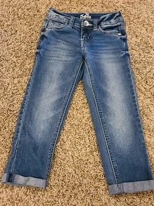 Justice Girls 7 Slim Capri Jeans Excellent Condition - Picture 1 of 3