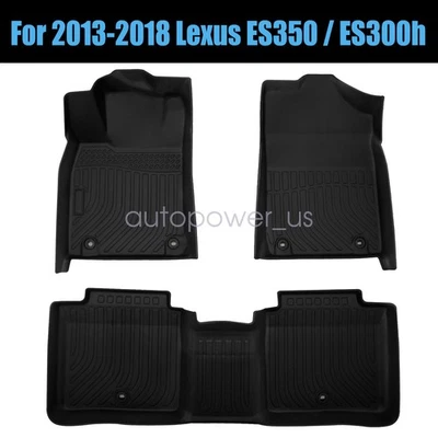 For 2013-2018 Lexus ES350 / ES300h TPE Front & Rear Floor Mats Liner Waterproof - Image 1 of 4