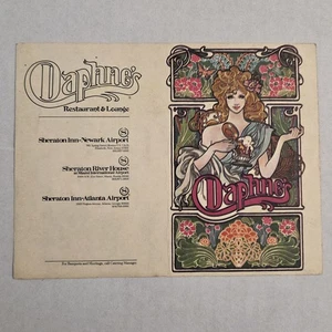 Menú Daphnes de Colección Famoso Restaurante Nueva Orleans Años 70 Cubierta Art Nouveau Mini - Imagen 1 de 8