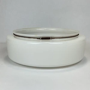 Vtg Reclaimed Industrial Schoolhouse Ceiling White Milk Glass Shade 12”Fitter - Picture 1 of 16