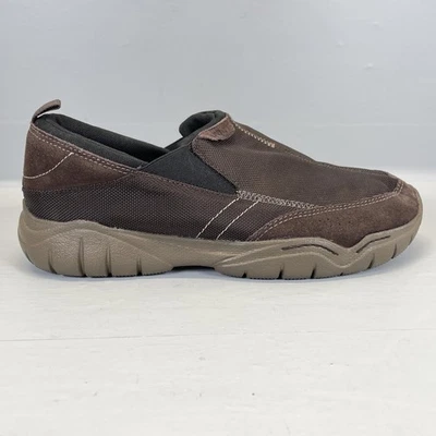 Crocs Swiftwater Shoes Mens Size 10 Brown Mesh Suede Moc Comfort Casual Loafers - Image 1 of 4