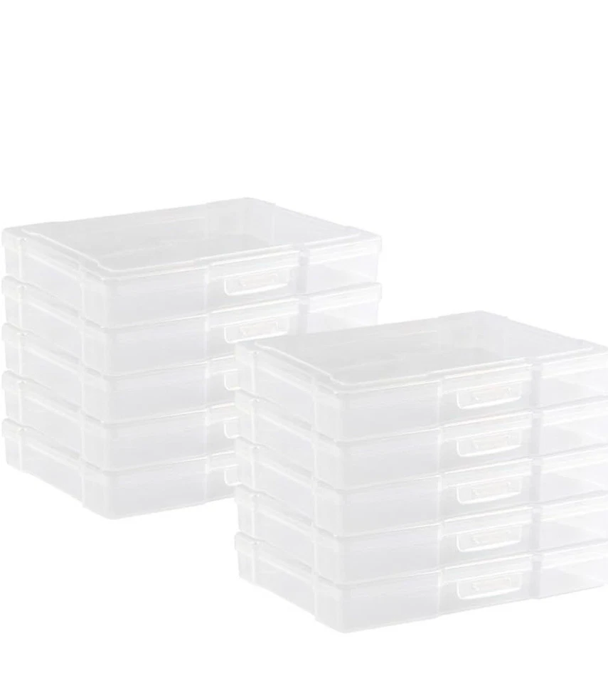 Cajas de almacenamiento de fotos transparentes de 4" X 6" - Estuches organizadores de fotos foto guardián foto Foto 1 de 1