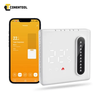 2025 Neu Digital Thermostat Fussbodenheizung Raumthermostat Fußbodenheizung WLAN - Bild 1 von 4