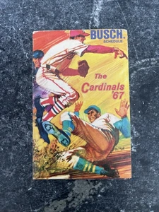 Calendario de bolsillo de los Cardenales de San Luis 1967 Busch "Los Cardenales ' 67" escaso - Imagen 1 de 8
