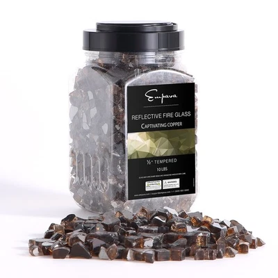 10 libras. 1/2 pulgada cautivador cobre reflectante templado fuego marrón 1/2" Foto 1 de 4