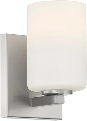 Access Lighting 62621 Sienna 7" Tall Bathroom Sconce - Silver - Image 1 of 4