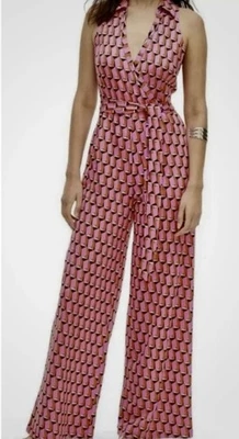 Diane von Furstenberg x Target Wrap Dress Pink Red Geometric Print S (No Belt)  - Image 1 of 4