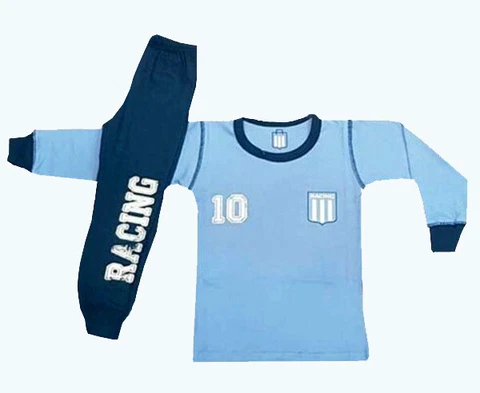 RACING Football CHILDREN'S PAJAMAS Autumn-Winter Season sizes 2, 4, 6, 8 and 10 Cover