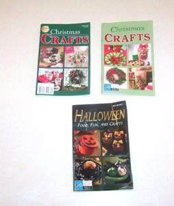 Lot of 3 Christmas & Halloween Crafts Recipes Paperback Booklets #31 - Imagen 1 de 2