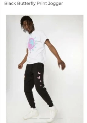 NWT Men’s Rue 21 Large Fleece Jogger Sweatpants Black Sz L - Image 1 of 2