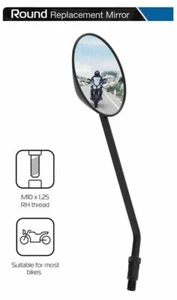 Honda NM4 VULTUS Oxford Round Motorcycle Rearview Mirror Glass Left Side 10mm - Picture 1 of 1