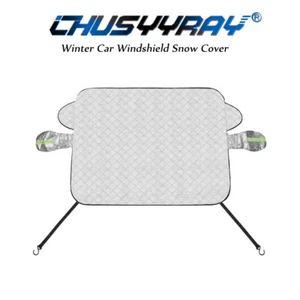 Car Windshield Snow Cover Front & Rear Magnetic Winter Ice Frost Guard Protector - Picture 1 of 15