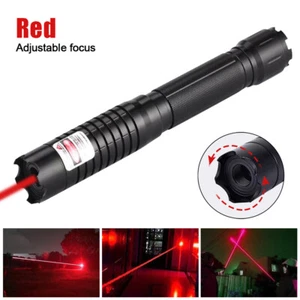 1mw Adjustable Focus 650nm Red Pointer Pen Visible Beam Light+5 Caps - Picture 1 of 6