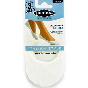 3 Paia di salvapiede da uomo Pompea in leggero cotone liscio art Salva piede U - Imagen 1 de 1