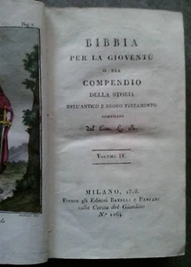  COMPENDIO DELLA STORIA DELL'ANTICO E NUOVO TESTAMENTO VOL.IV - Picture 1 of 12