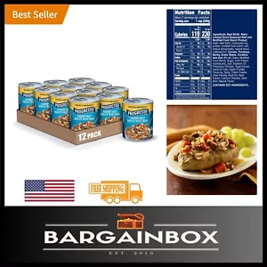 18.6 oz. Savory Beef Barley Soup - Hearty Canned Meal in Convenient Pack of 12 - Picture 1 of 7