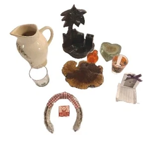 Lot Of 6+ Souvenirs Philippines Ashtray Brown Hand Carved Wood And More - Picture 1 of 24