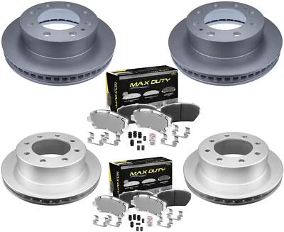 Pastillas de freno y rotores recubiertos galvanizados Fleet Front Rr PARA GMC Sierra 2500HD 01-10 Foto 1 de 4