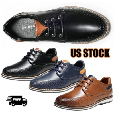 Boy's Kids Youth Oxford Shoes Classic Slip-on Party Leather Shoes Comfort - Image 1 of 4