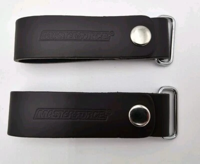 Lot Of 2 Master Force LEATHER UTILITY BELT CLIP TAPE MEASURE HOLDER STRAP LOOP - Image 1 of 4
