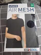 32 Degrees Men's Air Mesh T-Shirts / Tees - 4 Pack - Black - Size XL