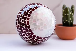 Bola de mosaico, adorno de vidrieras, oficina en casa jardín decoración de mesa - Imagen 1 de 8