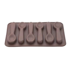Tala 6 Cup Chocolate Spoon Shape Silicone Mold - 12pk Case - Picture 1 of 2
