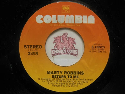 Marty Robbins – Return To Me / More Than Anything I Miss You, 45 RPM VG (9J) Foto 1 de 2