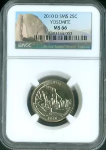 2010 D Yosemite Quarter NGC MS66 SMS . - Picture 1 of 2